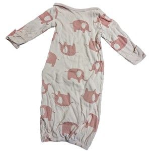 Simple Joys By Carters 0-3 Months Baby Girl Night Dress Gown Pink Elephant